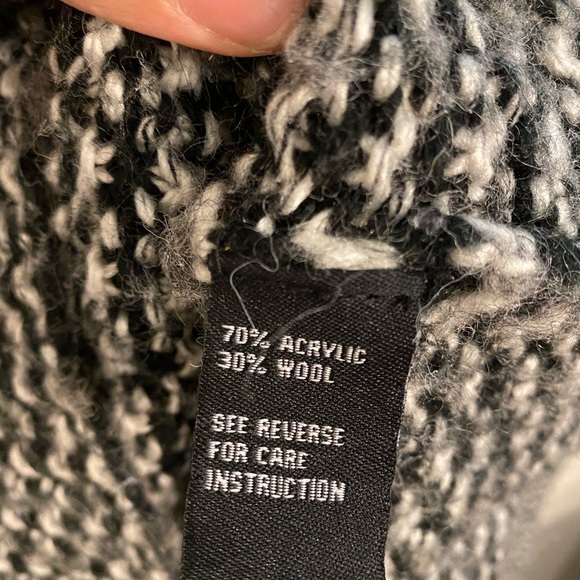 Cliche Couture Black and White Wool Sweater, M - Picture 8 of 9